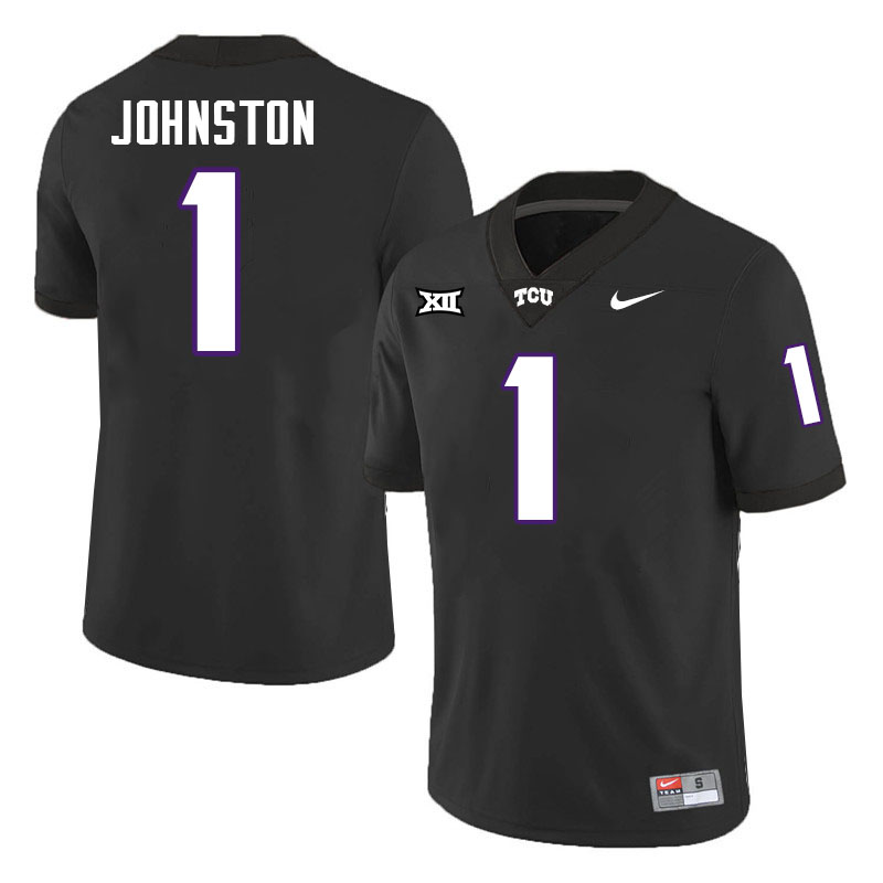 #1 Quentin Johnston TCU Jersey,Texas Christian University Horned Frogs Football Jersey-Black